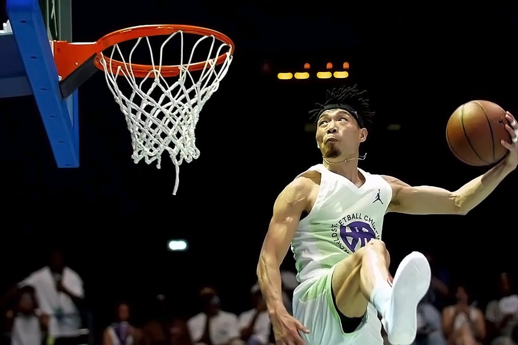 Chen Dengxing, here at a World Streetball Championship event, shocked the crowd and Shaquille O’Neal at the Dunkman season opener. Photo: Instagram/quai54wsc