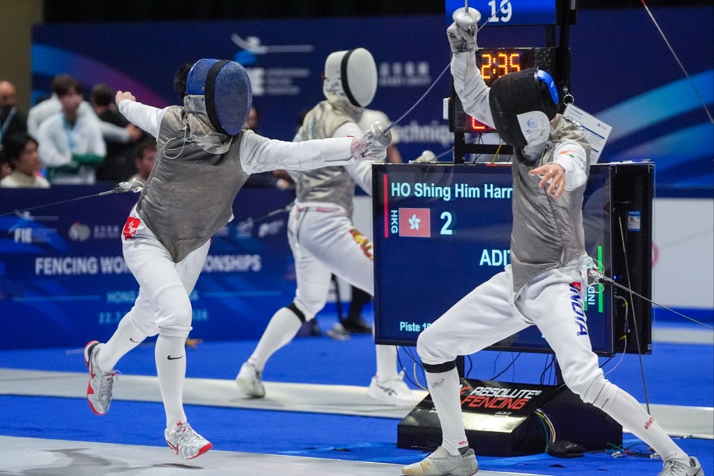 Harris Ho (left) swept through the qualifiers 6-0 at the Fencing World Championships in Hong Kong. Photo: Elson Li