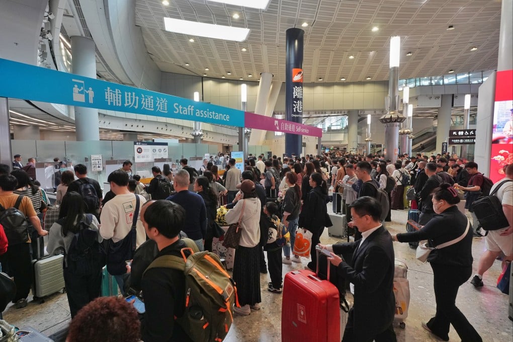 Travellers at the departure hall of the West Kowloon terminus. Demand was driven by the growing number of Hongkongers travelling to Shenzhen and beyond for leisure. Photo: Elson Li