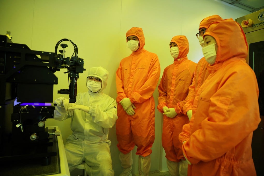 Students majoring in semiconductor engineering demonstrate an aligner at Korea University in Seoul on June 11. South Korea,  aims to supercharge its chip industry. Photo: Reuters