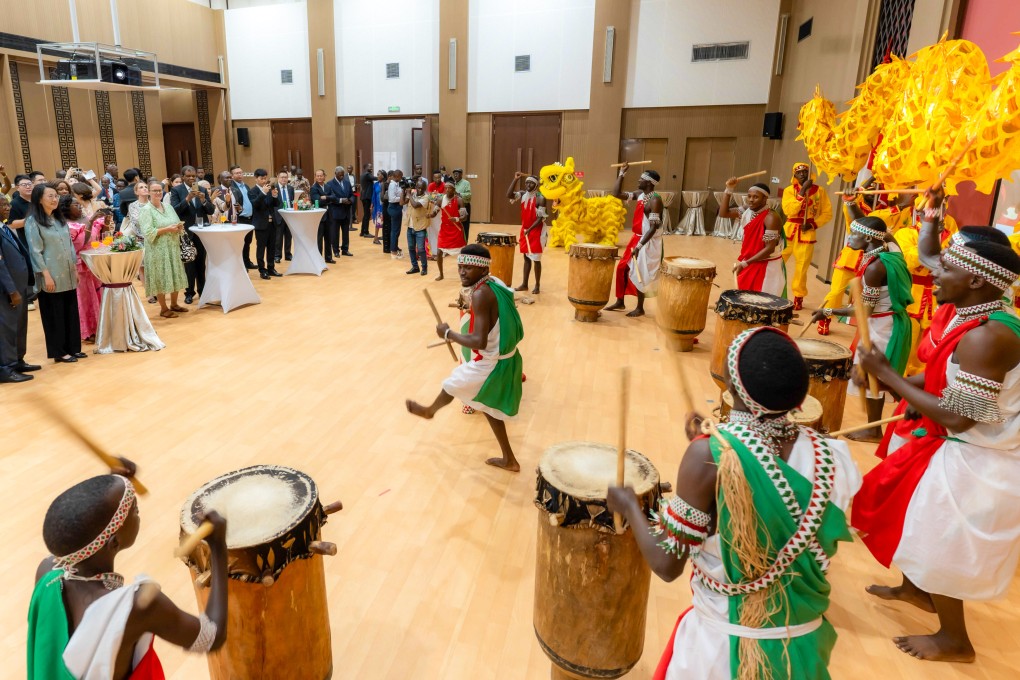 Burundian drummers play at an event to open China Film Week, organised by the Chinese embassy in Bujumbura on July 15. Photo: Handout