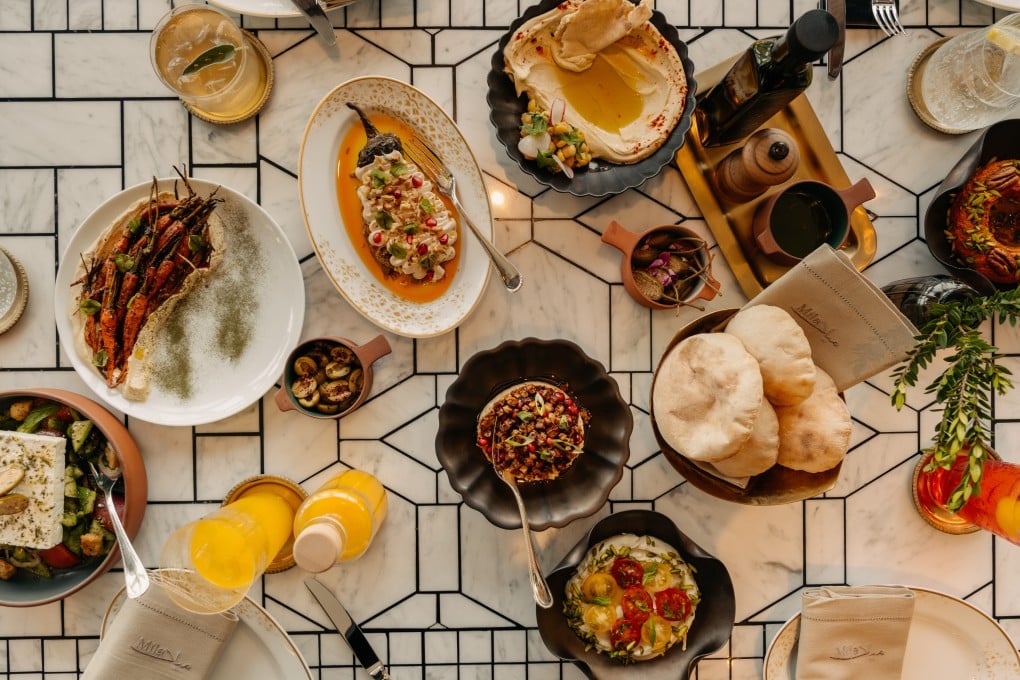A mezze spread of small dishes at the Mila pop-up at Rosewood Hong Kong. Photos: Handout