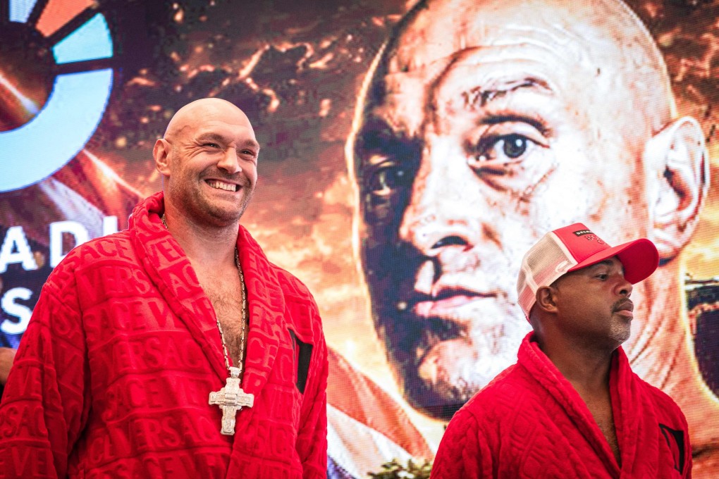 Britain’s Tyson Fury (left) ahead of his charity boxing bout against Poland’s Mariusz Wach in Pattaya. Photo: AFP