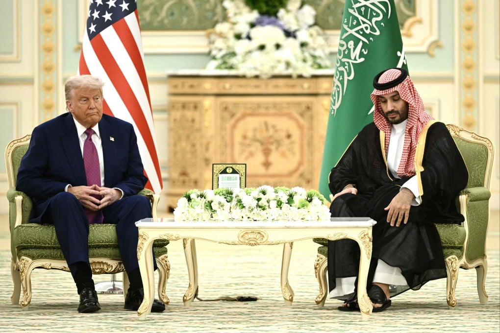 US President Donald Trump (left) and Saudi Crown Prince Mohammed bin Salman during a meeting in Riyadh in May 2025. Photo: AFP