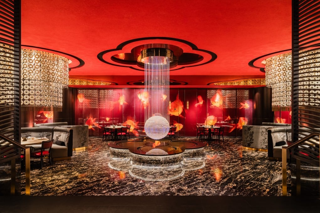 Auspicious symbolism is thoughtfully woven throughout The Eight dining room.