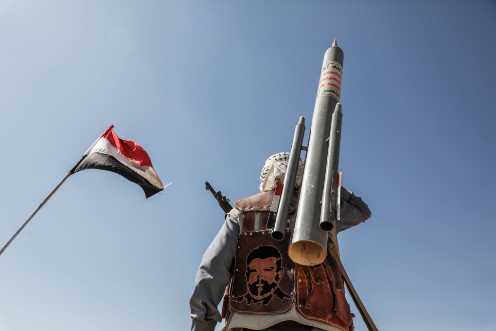 Armed members of the Iran-backed Houthi militia take part in a demonstration against US and Israel in Sanaa, Yemen, in January 2024. Photo: dpa