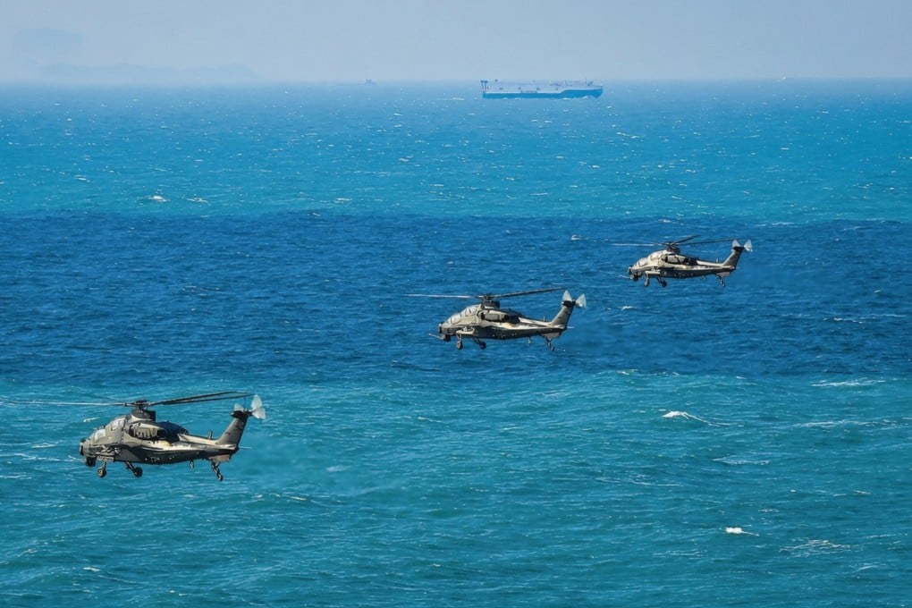 Military analysts say the PLA helicopter’s flight may signal a new operational pattern in the Taiwan Strait. Photo: Handout