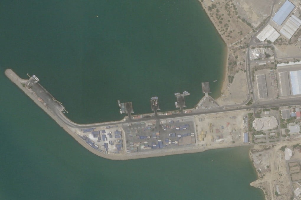 A satellite image shows damage caused to the port of Chabahar in Iran following US air strikes. Photo: Reuters