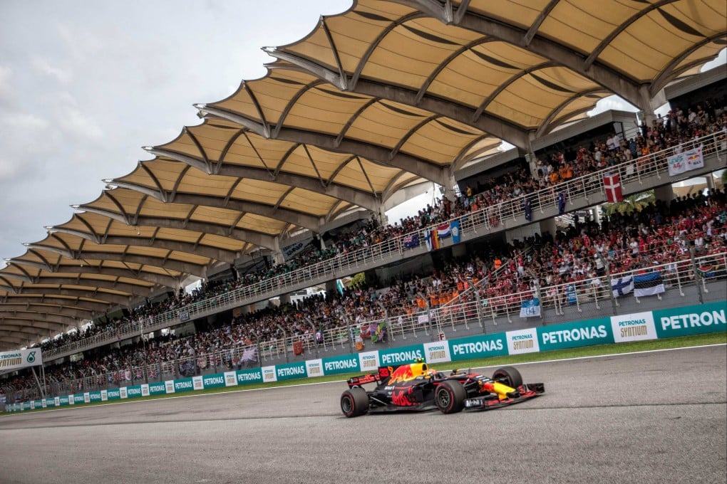 Max Verstappen on his way to winning the Malaysia Grand Prix in Sepang in 2017, when the race was last held there. Photo: AFP
