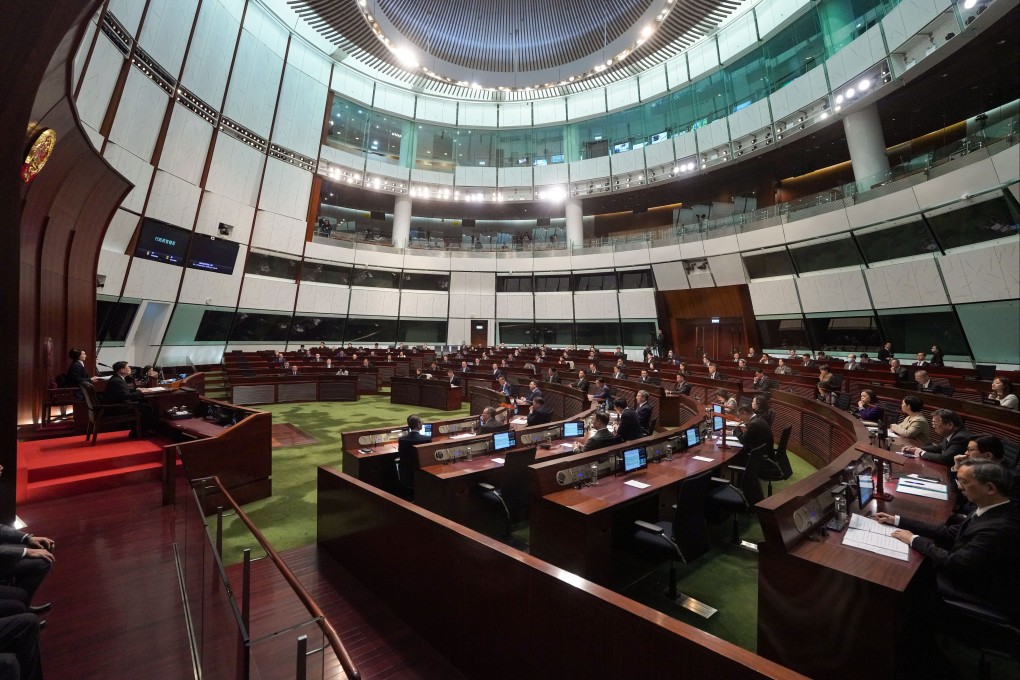 The eighth Legislative Council holds its first meeting in the chamber of the Legco complex on January 14. Photo: Karma Lo