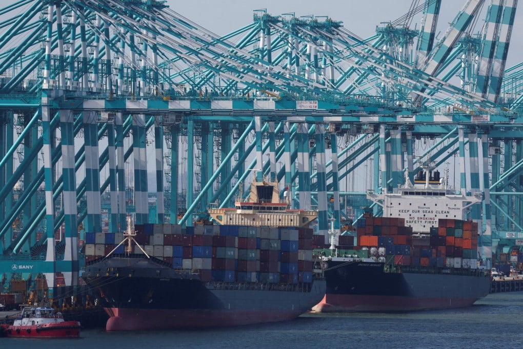 Container ships are seen docked at Tanjung Pelepas Port in Gelang Patah, Malaysia, last month. Photo: Reuters