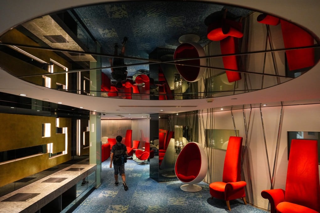 The communal lounge at YOT Hub, located in the Regal Oriental Hotel, in Kowloon City. The youth hostel features 80 rooms for Hong Kong permanent residents aged 18 to 31. Photo: Sam Tsang