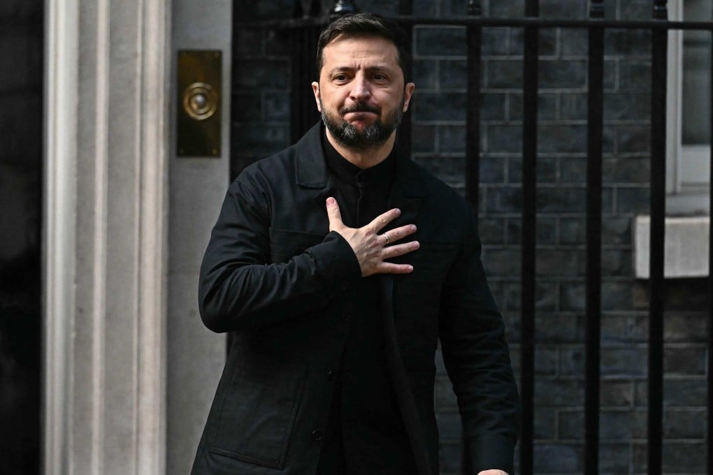 Ukraine’s President Volodymyr Zelensky visiting 10 Downing Street in London in 2025. Photo: AFP