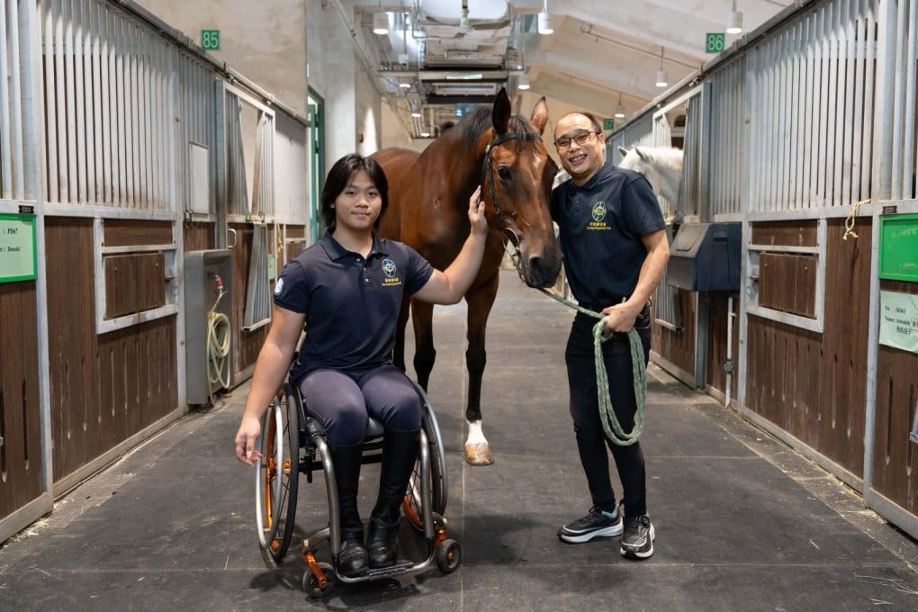Timothy Tsang (right) and Louie Lam will represent Hong Kong in individual and team para-dressage events at the FEI World Championships in Germany next month. Photo: HKJC