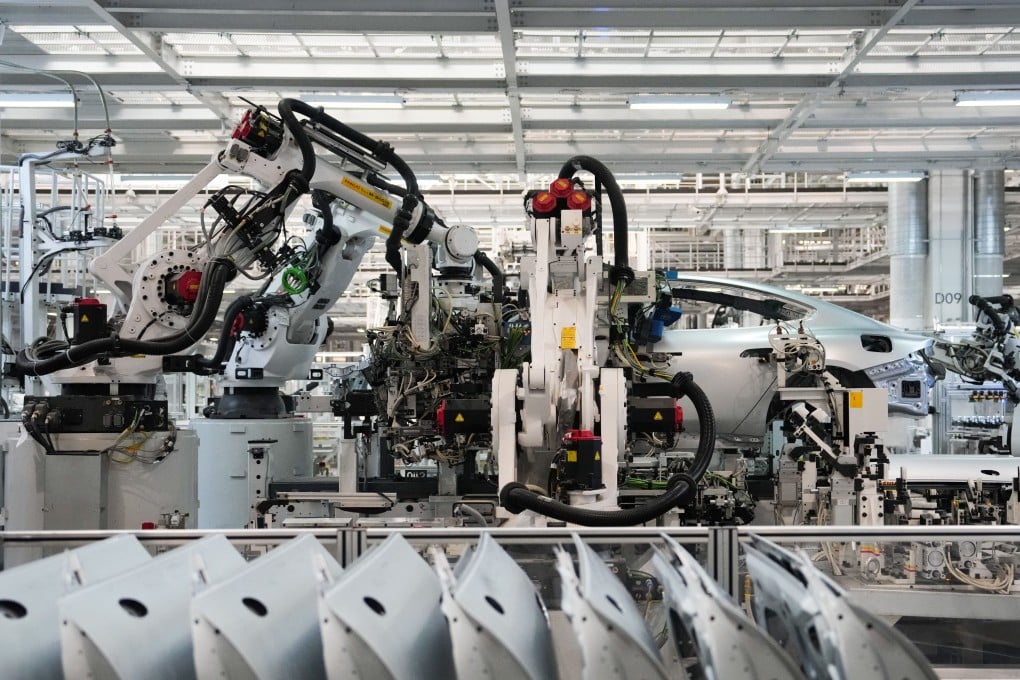Robots work at Xiaomi’s car factory in Beijing, China, on June 16, 2025. Photo: Xinhua