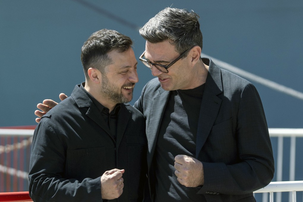 Ukrainian President Volodymyr Zelensky and UK Prime Minister Andy Burnham on Monday. Photo: TNS