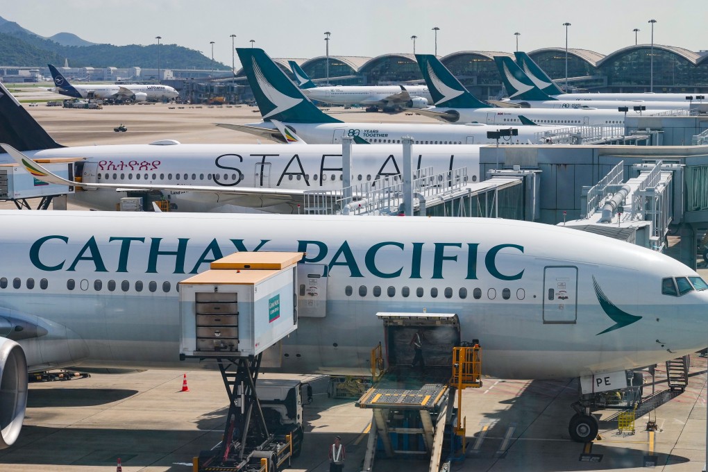 Cathay Pacific planes at Hong Kong airport. Photo: May Tse