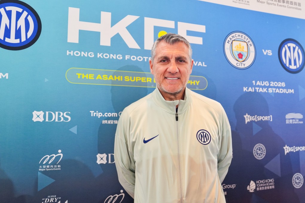 Christian Vieri at the Hong Kong Football Festival launch back in April. Photo: Elson Li