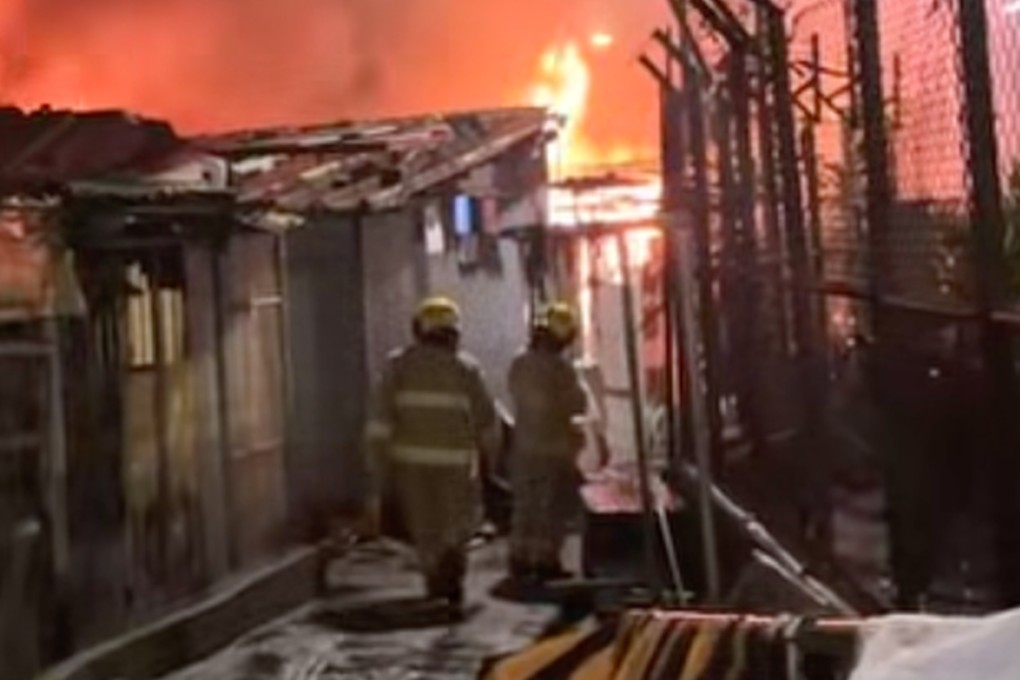 Firefighters at the scene of Wednesday morning’s fire. Photo: Handout
