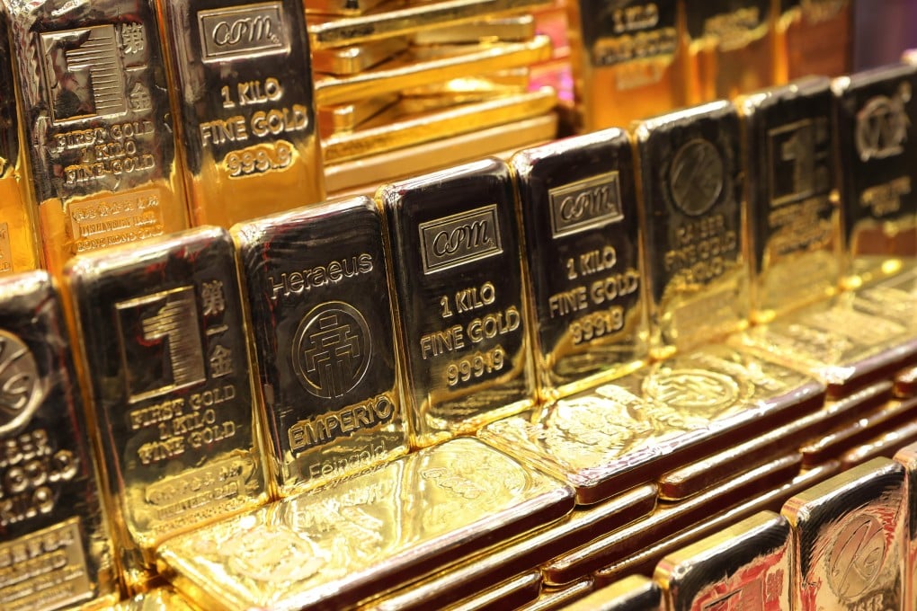 Gold bullion at the 2025 Hong Kong Gold Exchange Chinese New Year opening ceremony in Sheung Wan. Photo: Edmond So