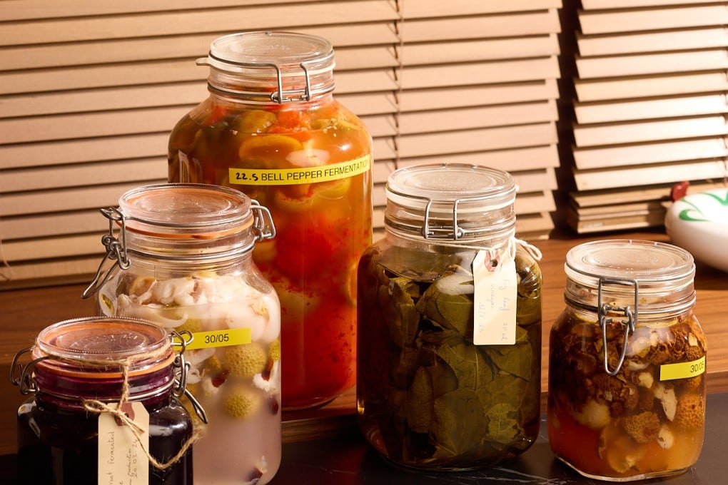 Fermentation jars at Feuille. Photo: Handout