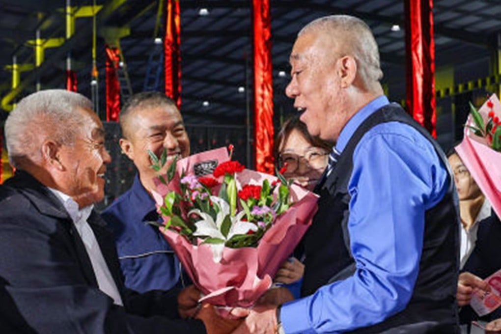 Cui Peijun, right, famously known as “China’s most generous boss,” made headlines recently after he fired an employee for excluding his mother from his wedding due to her appearance. Photo: ha.china.com