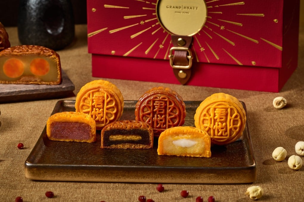 The One Harbour Road Collection Box from Grand Hyatt Hong Kong. The hotel is offering a 30 per cent discount on its boxes of mooncakes until August 2. Photo: Grand Hyatt