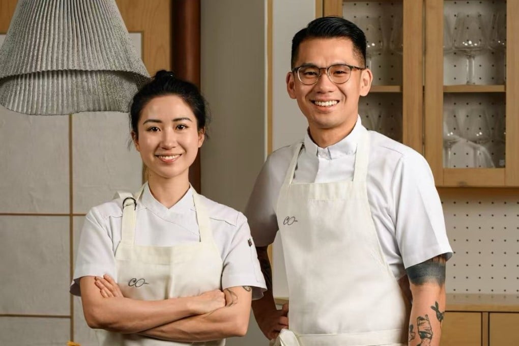 Chefs You Meiyi (left) and Yang Jin are the couple behind Co in Chengdu, in China’s Sichuan province. They source ingredients from their own 15-acre farm located 20km outside the city. Photo: Co