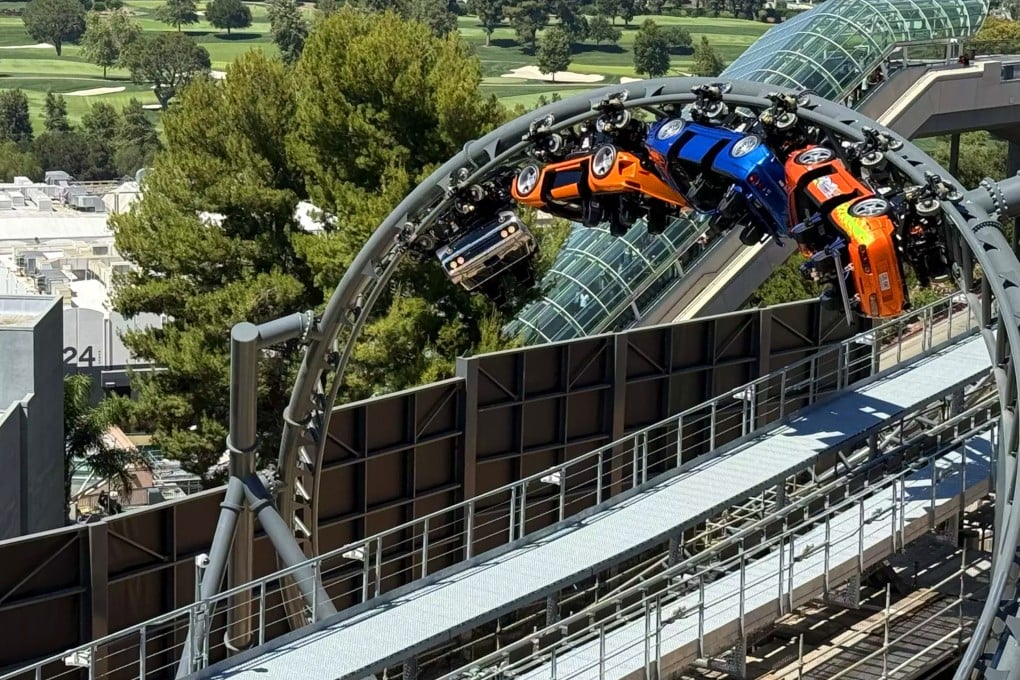 Universal Studio Hollywood's Fast & Furious: Hollywood Drift roller coaster in California is annoying local residents because of the noise coming from its riders. Photo: TNS