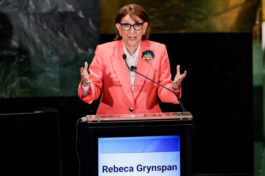 The former vice-president of Costa Rica, Rebeca Grynspan, is the early front runner to be the next United Nations secretary general. Photo: Reuters