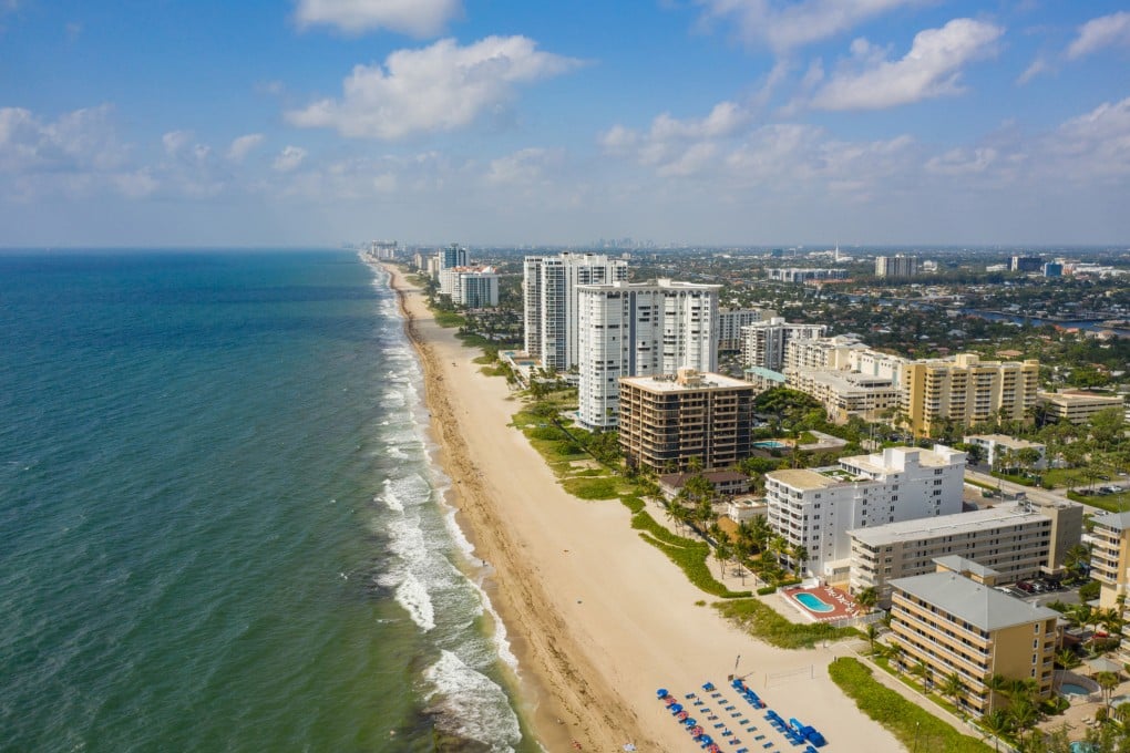 An aerial view along Pompano Beach in Florida, the top US state for foreign homebuyers. Photo: TNS