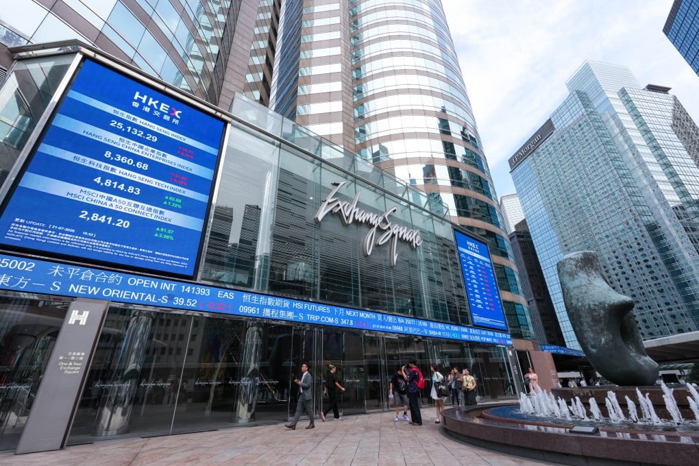 A view of Exchange Square in Central, home to bourse operator Hong Kong Exchanges and Clearing, on July 21. Photo: Jelly Tse