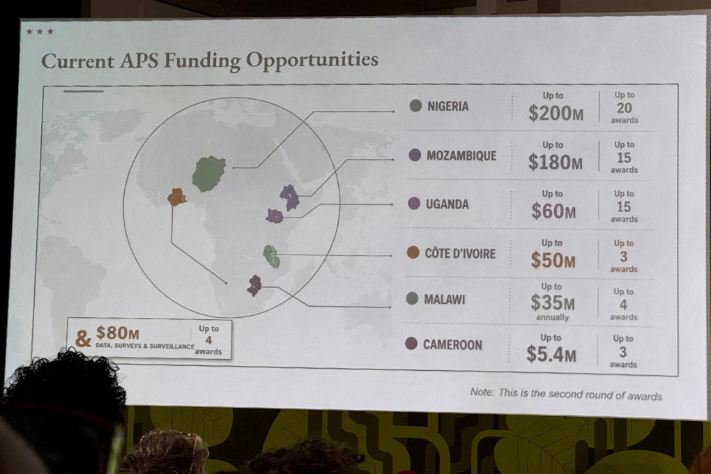 A US government map of Africa with mislabelled countries is shown during a State Department presentation at a global conference in Rio de Janeiro, Brazil, on Sunday. Photo: Reuters