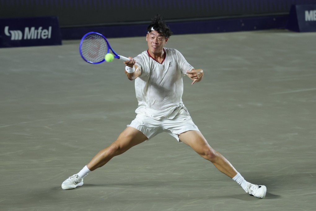 Coleman Wong went down in straights sets to Arthur Gea of France at the Mifel Open on Friday. Photo: EPA
