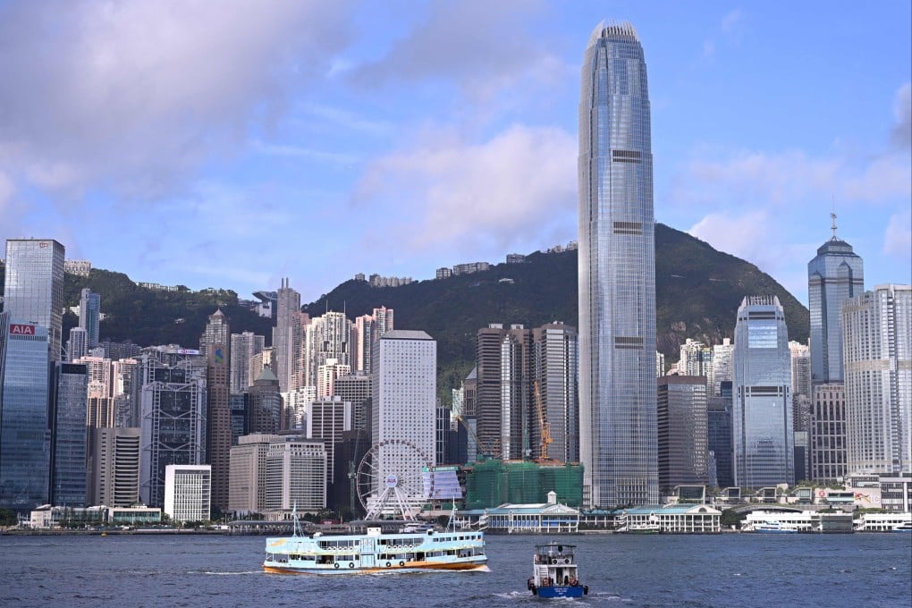 A Star Ferry sails past the Hong Kong skyline in Victoria Harbour on July 1, 2026. Photo: AFP