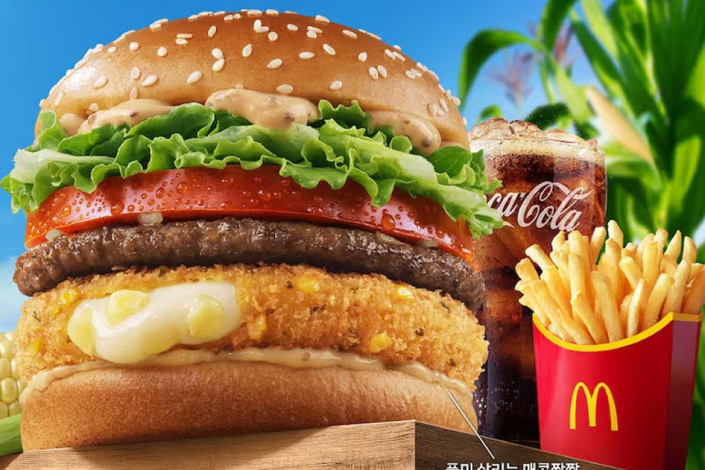 The corn cheese croquette burger is one of McDonald’s fastest-selling seasonal menu items. Photo: McDonald’s Korea