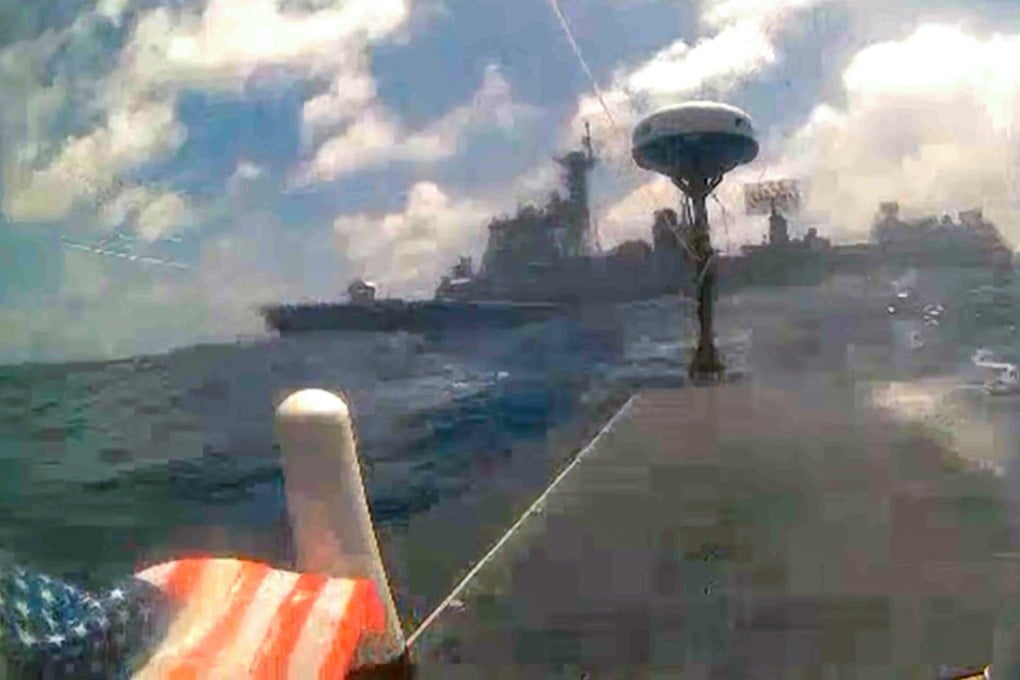 Seasats, a California-based autonomous vessel maker, has released footage of a Chinese warship shot by one of its drones. Photo: Seasats