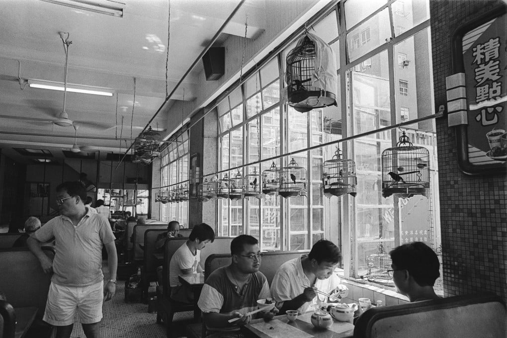 Bird song was a signature feature of Mong Kok's Wan Loy Teahouse, seen here in 1987. Photo: SCMP Archives