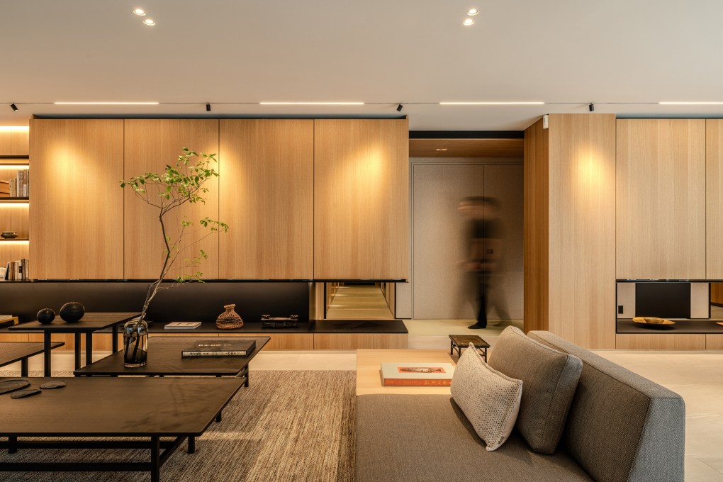 The living area in a Hong Kong property investor’s Tokyo flat designed by Jason Caroline Design. Photo: Time & Style