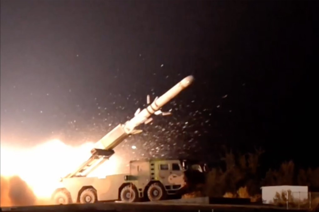 A missile that appears to be China’s DF-17 hypersonic glide weapon launches from a mobile unit in an exercise featured in an official documentary marking the PLA’s 99th anniversary. Photo: CCTV