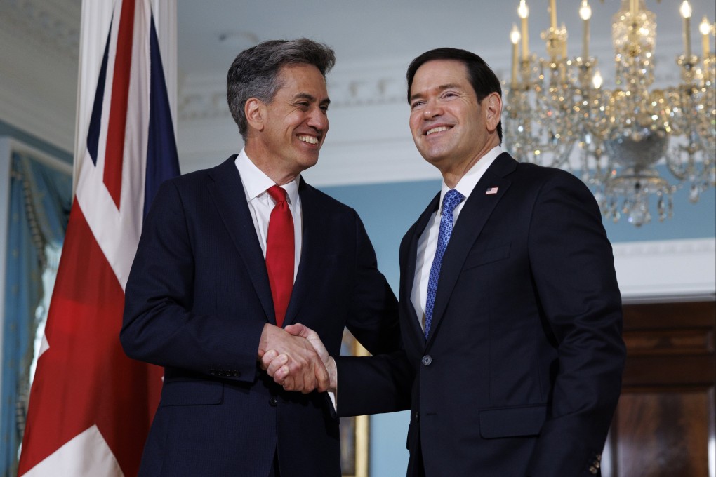 British Foreign Secretary Ed Miliband and US Secretary of State Marco Rubio on Wednesday. Photo: EPA