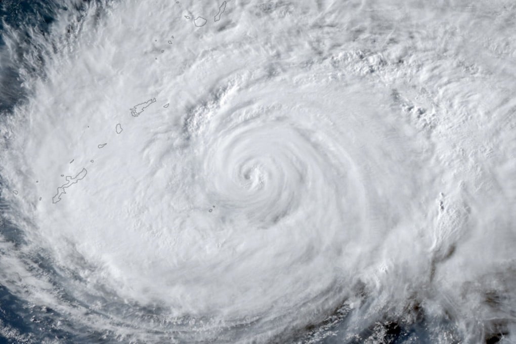 A satellite image shows Typhoon Dolphin approaching Japan’s Okinawa on August 6, 2026. By Friday morning, it was about 820km from China’s east coast. Photo: CSU/CIRA & JMA/JAXA/Reuters