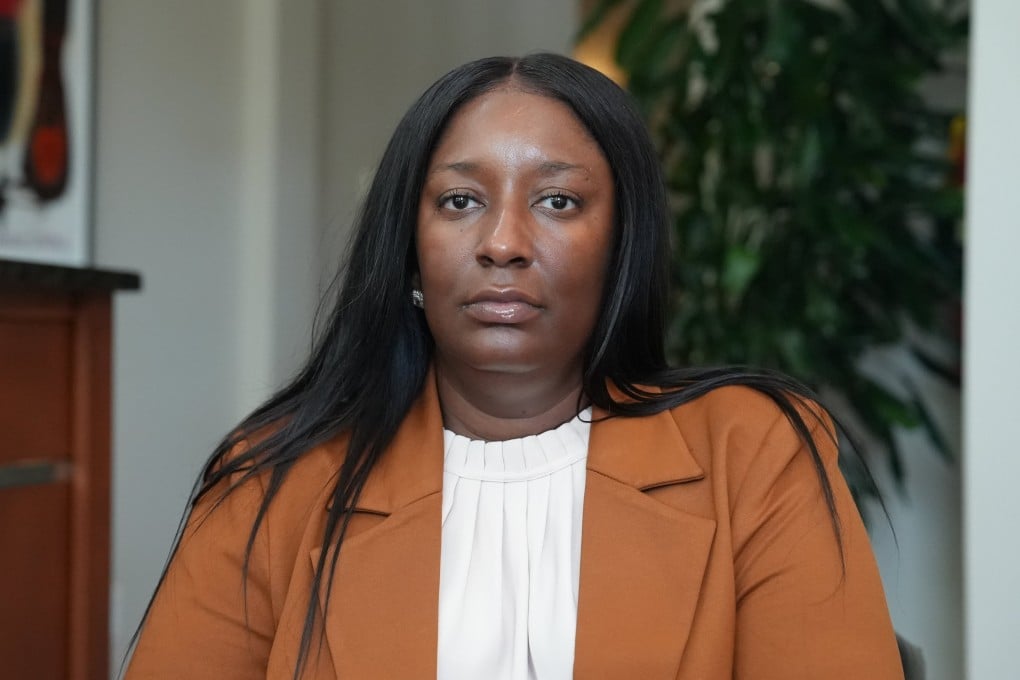 Cassandra Barksdale is seen at her lawyer’s office in Atlanta, Georgia, on Thursday. Photo: AP