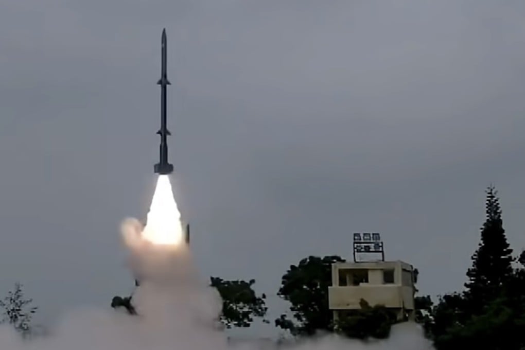 India launches the maiden flight test of the Kusha long-range surface-to-air missile system on July 23. Photo: YouTube/Military92