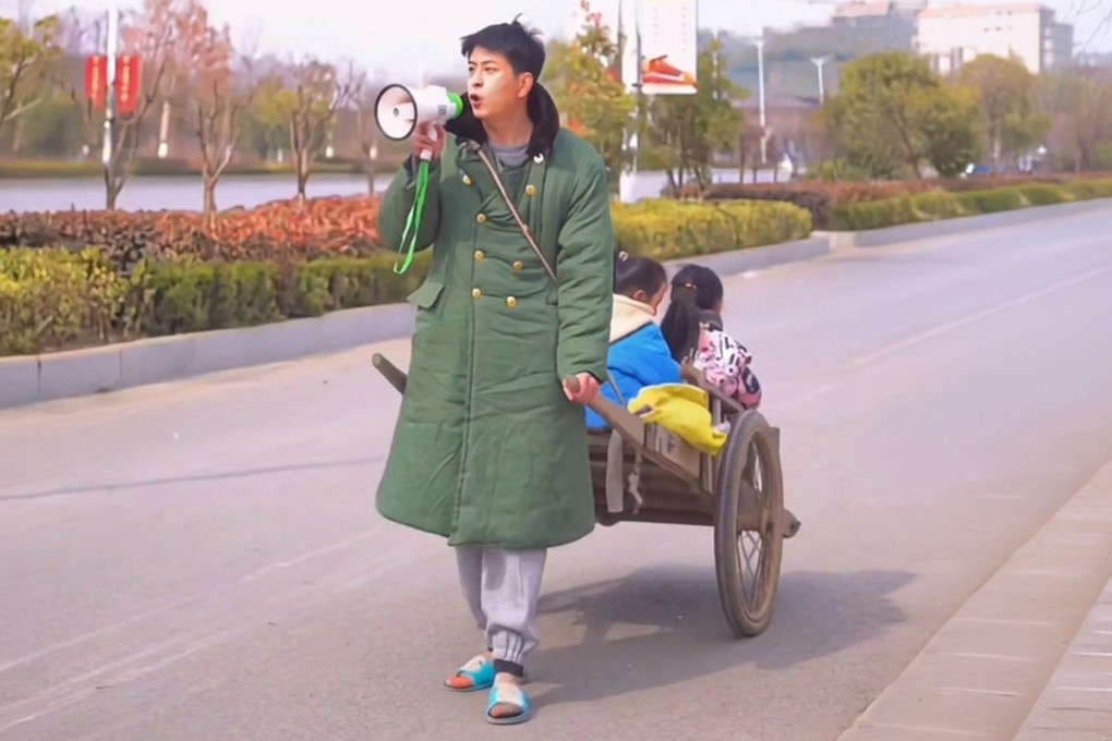 A Chinese vlogger, renowned for his videos targeting disobedient children — those neglecting their studies and being picky eaters — has become a favourite among parents. Photo: Douyin