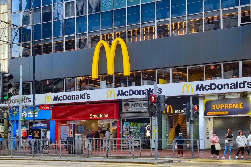 A McDonald’s shop on Yee Wo Street in Causeway Bay, Hong Kong. Photo: Handout