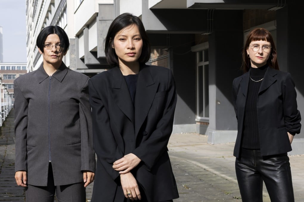 Sung Tieu (centre) co-conceived “Ruin”, the German pavilion’s exhibition at the 2026 Venice Biennale, with the late Henrike Naumann (left). Kathleen Reinhardt (right) curated the exhibition. Photo: Victoria Tomaschko