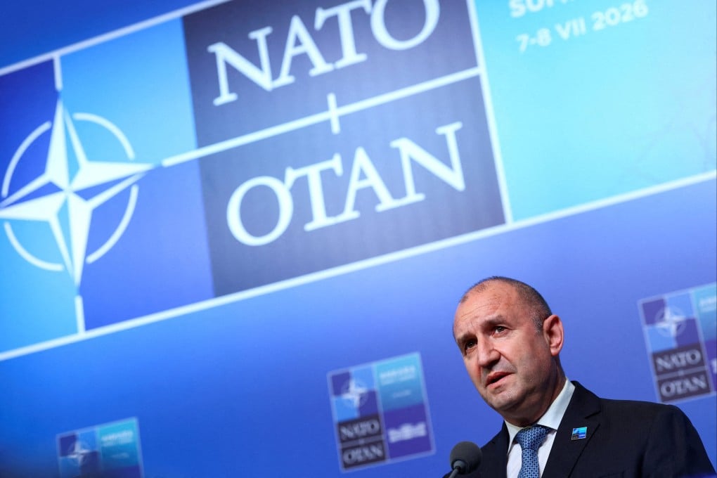 Bulgaria’s Prime Minister Rumen Radev speaks at the Nato leaders’ summit in Ankara, Turkey, in July. Photo: Reuters