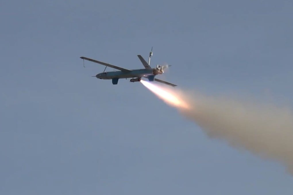A drone launching from an undisclosed location in Yemen. Photo: Houthi Military Media Centre via EPA