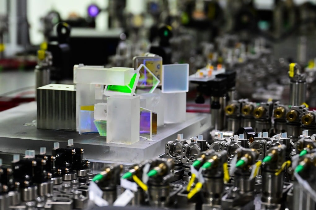 Part of a programmable quantum computing prototype called “Jiuzhang 4.0” developed by Chinese scientists that has set a new world record for optical quantum information technology, according to a study published in May in the journal Nature. Photo: Xinhua